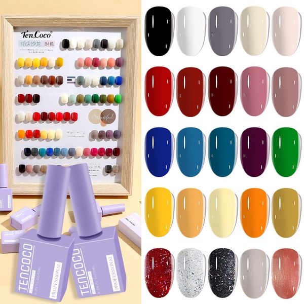 Esmalte en gel para uñas, pegamento, 84 colores, P oterapia, juego completo semipermanente, tienda de arte al óleo 230718