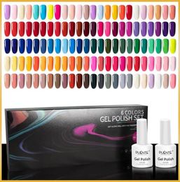 Nagelgellakset 6pcs kleur afwezig led uv semi permanent vernis allemaal voor manicure art kit7706679