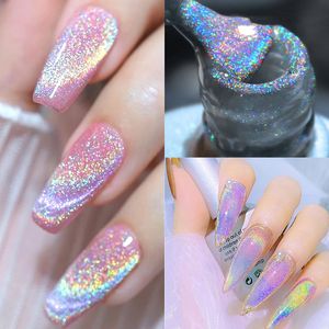 Nail Gel Rainbow Cat Eye Magnetic Polish Gel Colorful Reflective Sparkling Universal Nail Polish Can Be Use on Any Color Nail Accesorios 230706