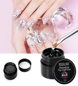 Nail Gel Rhingestone Top Coat Glue Transparent 5 ml Pas d'essuyage Strong Adhésif pour Rhin Foruvled8569390