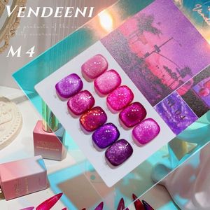 Gel pour ongles Rose Red Series Cat Eye Vernis à ongles magnétique Couleur diamant Vernis semi-permanent Hybird UV Acry pour Nail Art Soak Off Gel 230706