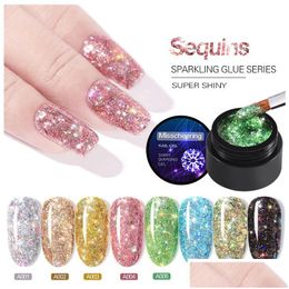 Gel à ongles brillant paillettes 5Ml vernis diamant brillant vernis hybrides pour manucure Art Gels livraison directe santé Salon de beauté Dhl4G