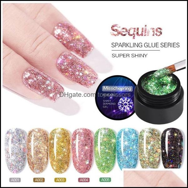 Nail Gel Brillant Glitter Nail Gel 5Ml Vernis Brillant Diamant Hybride Vernis Pour Manucure Art Gels Drop Delivery 2022 Santé Beauté Dhb3H