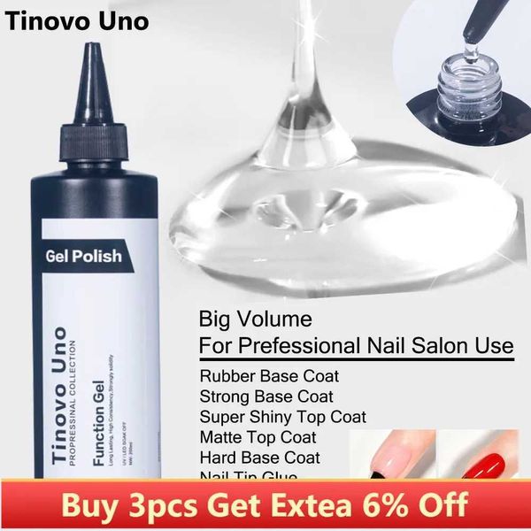 Nail Gel Tinovo Uno 13 Gel Basic Gel Rust 200 ml Professionnel Coat Top Primer Foil Glue Semi Permanent UV Varnish Q240507