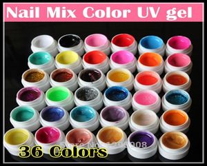 Gel pour ongles WholeProfessional 36 couleurs de mélange Art UV PureGlitter PowderShimmer Colorful Set5gbottle6040383