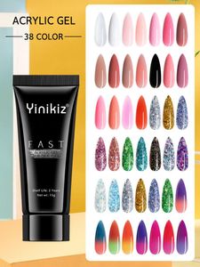 Nail Gel Yinikiz Poly Extension Rose Blanc Cristal Clair Acrylique Étendre UV Constructeur Conseils Violet Solution Glissante NailNail