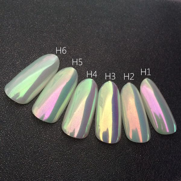 Nail Glitter 02g Aurora Neon Pigment Poudre Effet Brillant Caméléon Poudre Néon Licorne Chrome Nail Rainbow Dust Nail Art Manucure 230729