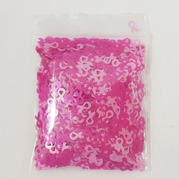 Nail Glitter 1 Sac 50g Pink Ribbon Breast Cancer Confetti NAIL Pink Ribbon Glitter Mix for Nail Art Cancer du sein Ruban rose paillettes hgU6767 230729