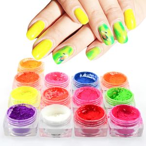 Nail Glitter 1 Bouteille Néon Pigment Fluorescence Poudre Dégradé De Poussière 3D Fine Ombre Pigments Art Décorations TRYE0113 230808