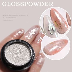 Nagelglitter 1 doos Fairy Manicure High Gloss Powder Chrome Nails Pigment voor gel Poolse accessoires Dust 230814