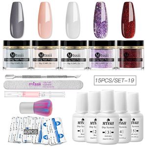 Nail Glitter 1012PCS Dipping Nail Powder Set Nude Nail Glitter Sistema de inmersión Kit de uñas Polvo Nail Art Decal Secado natural Sin lámpara 230729