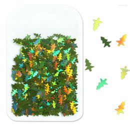 Paillettes à ongles 10g/sac 8MM flocons holographiques paillettes d'arbre de noël pour décorations de conception bricolage fournitures de manucure