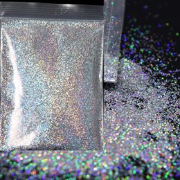 Nagel Glitter 10g Bulk voor Nagels Hologram Poeder Sparkly Pigment Art Decoraties Losse Chunky Glanzende Bedels voor Reflecterende Polish 230808