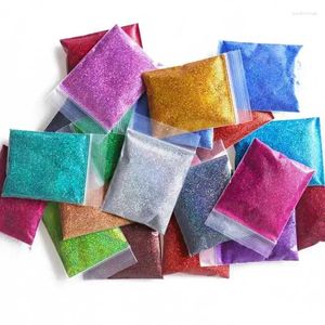 Nagel glitter 10g gemengde kleur kunst poeder holografische laserstof pailletten bulk groothandel doe -het -zelf epoxy hars vullingen