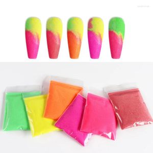 Nagelglitter 10 g/pak Kleurrijke fluorescerende kleurpigmenten Stof Ultrafijn poeder Kunstdecoratie Neonkleuren