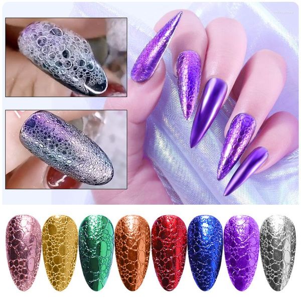 Nail Glitter 12 Couleurs Nails Art Savon Mousse Bulle Designs DIY Lampe Glitters Miroir Pigment Chrome Poussière Décor Salon De Beauté Fourniture