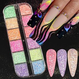 Nagel glitter 12 rooster Sugar Power Sparkly onregelmatige pailletten Candy Sweater Diamant Pigment Diy Winterdecoratie Paillettes Bes25