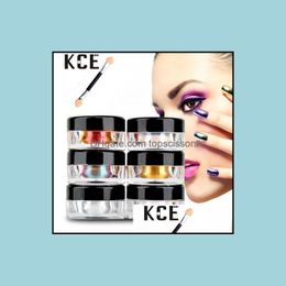 Nail Glitter 12 pièce/lot magique Chrome effet miroir ongles pigment poussière Laser brillant paillettes livraison directe 2022 santé beauté Dhu7B