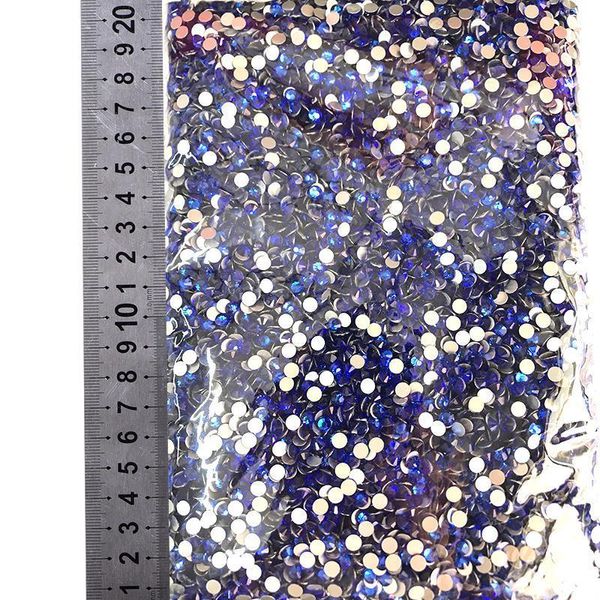 Nail Glitter 14400Pcs en gros paquet Flatback Sapphire Non fix s SS3 SS20 pour les décorations H1053 230704