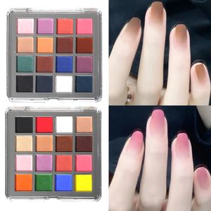 Nail Glitter 16Colors Gradient Nails Powders Solid Magic Glitters Pink Morandi Macaron Color Manicure Polish Pigment Dust Decorations #JBF1 230705