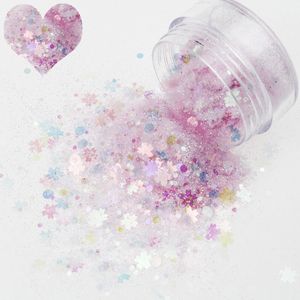 Nail Glitter 1Box Rond Et Forme D'étoile Rêve Mixte Glitter Poudre Paillettes Flocons Colorés 3D DIY Curseurs Poussière Pour Nail Art Décorations 230705