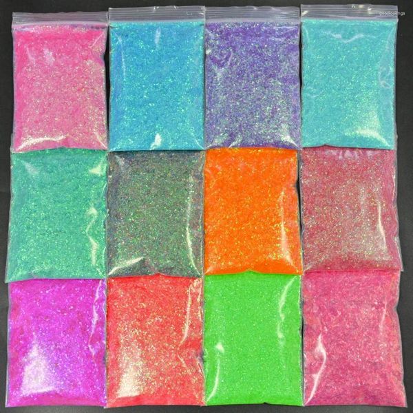 Brillo de uñas 1kg a granel escamas rotas irregulares para uñas destello holográfico-lentejuelas iridiscentes brillantes 0,4-2mm paillettes de lentejuelas mezcladas