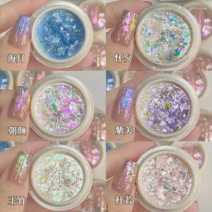 Nail Glitter 1Pc Ultradunne Onregelmatige Art Pailletten Aurora 6 Kleuren Paillette Vlokken Voor Sparkle Accessoires