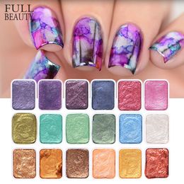 Nagel Glitter 1Set Shimmer Parel Nail Art Pigment Aquarel Solid Paints Set Holografische Aurora Nail Decoration Glitter Acuarelas CH19151 230729