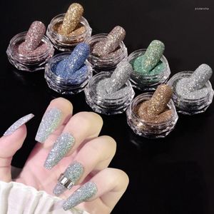 Nail Glitter 2Pcs Séchage rapide Longue durée Art Poudre Pigment DIY Manucure Décor Prud22