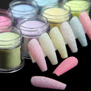 Nagelglitter 35 g iriserende suiker kleurrijk snoepje poederpigment voor manicure effect glanzende stof kunstdecoraties 230814