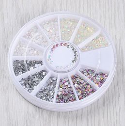 Paillettes à ongles 3D Acrylique Tips d'art Décoration Flat dos strass de perles perles coloré coloré brillant ultraHin manucure diy9271706