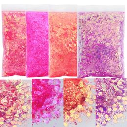 Nail Glitter 4 Bag50g Bright Color Mixed Hexagon Art Ultrathin Sequins Fine y Bulk Decoration Accessoires pour Polish 230801