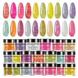 Nail Glitter 4pcs / Set Poudre Irisée Mixte Paillettes Poussière Pour UV Gel Vernis Acrylique Conseils Décoration