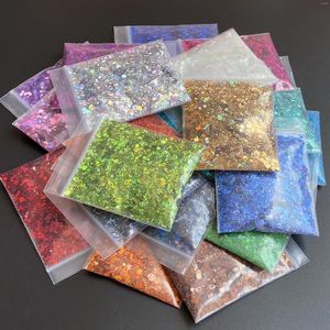 Nail Glitter 50g/Bag Holographic Sequins Laser Chunky Flakes For Halloween Craft Makeup Art Salon