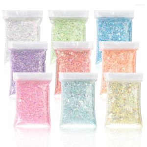 Paillettes à ongles 50g / sac en vrac lâches épais de paillettes hexagone holographiques décoration en poudre pour résine époxy accessoires