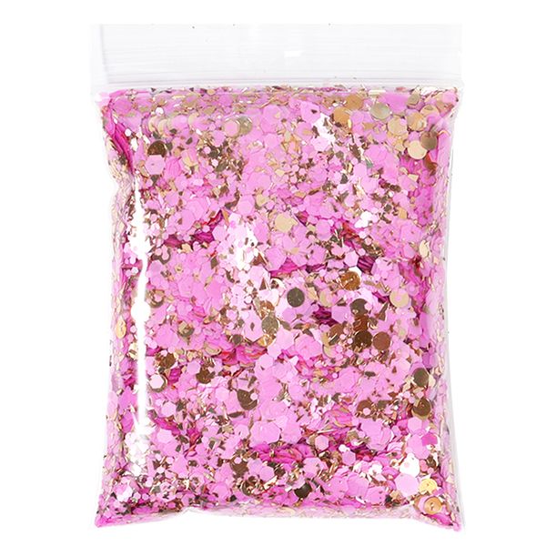 Nail Glitter 50gbag Holographique Chunky Princess Series Or Cosmétique Artisanat pour Résine Époxy Paillettes Iridescent Flakes 230808