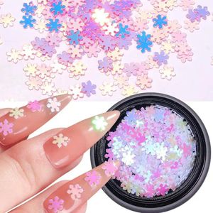 Nagelglitter 6 kleuren Sparkle Sequins Opal Powder Onregelmatige Aurora Flakes Manicure Shimmer Design WN -serie Groothandel