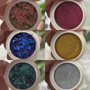 Nail Glitter 6Pcs / Set Caméléon Aurora Irisé Opale Pigment Holographique Poudre Ombre À Paupières Maquillage Manucure DIY Net 0.2g