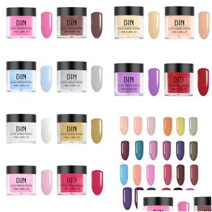 Nail Glitter 6Pcs / Set Natural Dry Art Powder Acrílico Nails Dip Sin lámpara Cure Chrome Pigment Drop Delivery Health Beauty Salon Dhvce