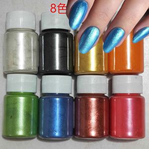 Paillettes à ongles 70pcs Mica Pigment Pougders Mirror Laser Pierlescent Chrome Manucures Poudre de poudre de poussière 54 Couleurs 230816