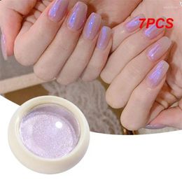 Nail Glitter 7pcs Perle Poudre Néon Shimmer Miroir Sirène Trempage Blanc Violet Chrome Pigment Poussière Vernis Décor