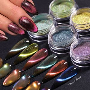 Nail Glitter Kat Magneet Poeder Shining Chameleon Effect Chrome Pigment Dust UV Gel Polish Art Decorations 230808