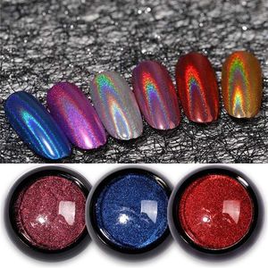 Nail Glitter Holographics Poudre Laser Chrome Paillettes Gel Polish Flakes pour Nails Art Poussière Décorations Manucure Pigment 230808