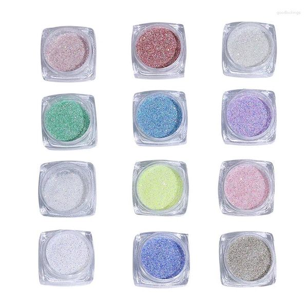 Poudre de manucure à paillettes pour ongles, Super Flash, aurore, sel de mer, sucre cristal, accessoires de décoration d'art fin, 2023