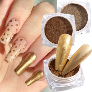 Nagelglitter metallic gouden nagels poeders glanzende chroming spiegel magisch stof pigmentjaar champagne roze manicure decoraties #xp01 230814