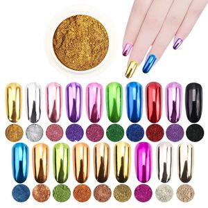 Poudre miroir à paillettes pour ongles, Nail Art, jolie décoration chromée à la main, vente en gros pour femmes ou filles