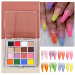 Nagel glitter mocmaki diy gradiëntpoeder 12 kleuren pigment ombre kunst voor manicure decoratie benodigdheden 230816