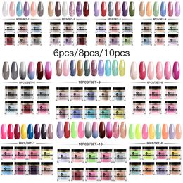 Nail Glitter Mtssii Dompelpoeder Set Holografische Dust Art Decoraties zonder Lamp Uitgehard 10g Alles Voor Manicure Nagels Dip 230719