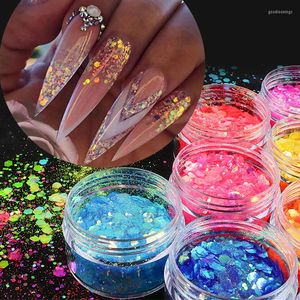 Nail Glitter Neon Chunky Mermaid Art Sequins Sparkle Candy Copos finos para decoraciones Summer Dazzling Charms