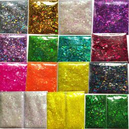 Nail Glitter Pack 5g Paillettes Coloré 3D Hexagone Paillette Poudre Paillette Paillette Polonais Manucure Art DécorationsNail